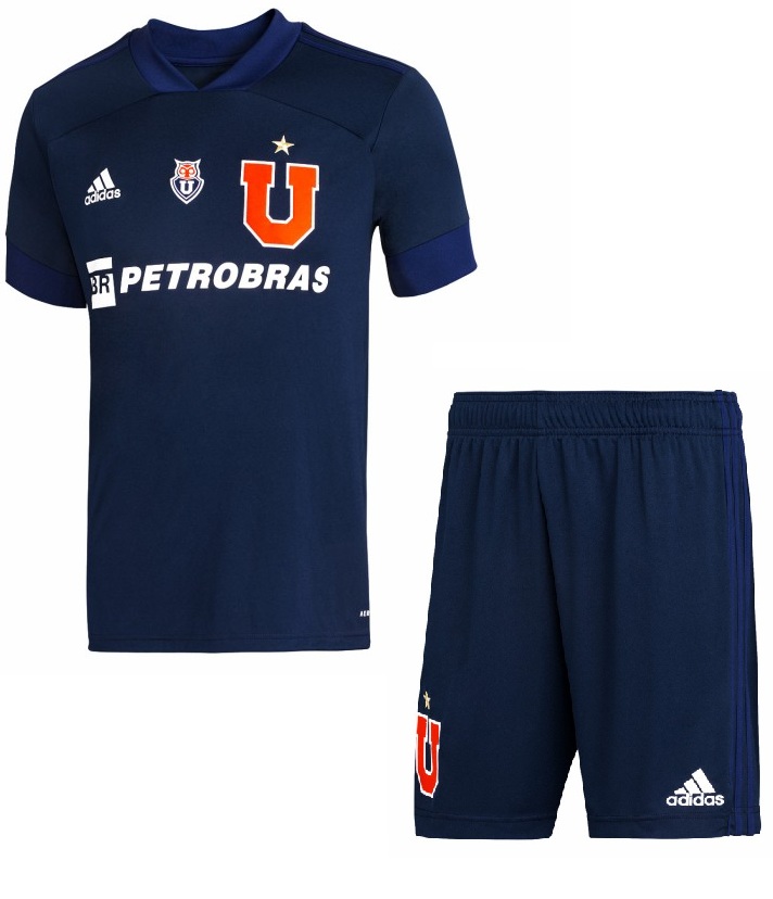Kit infantil oficial Adidas Universidad de Chile 2020 I jogador